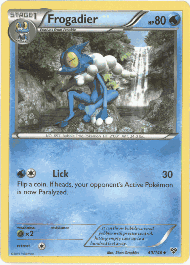 frogadier pokemon card SM Forbidden light Card: - 23/131 - Reverse Holo Numbing Water Flip a coin Frogadier (Extradimensional Crisis #92/103, 1-Star