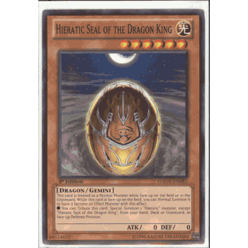 GAOV-EN082 HIERATIC SEAL OF THE DRAGON KING Common Yugioh Galactic Overlord Card
