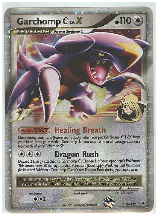 GARCHOMP C LV.X Pokemon Supreme Victors Holofoil Rare Card # 145
