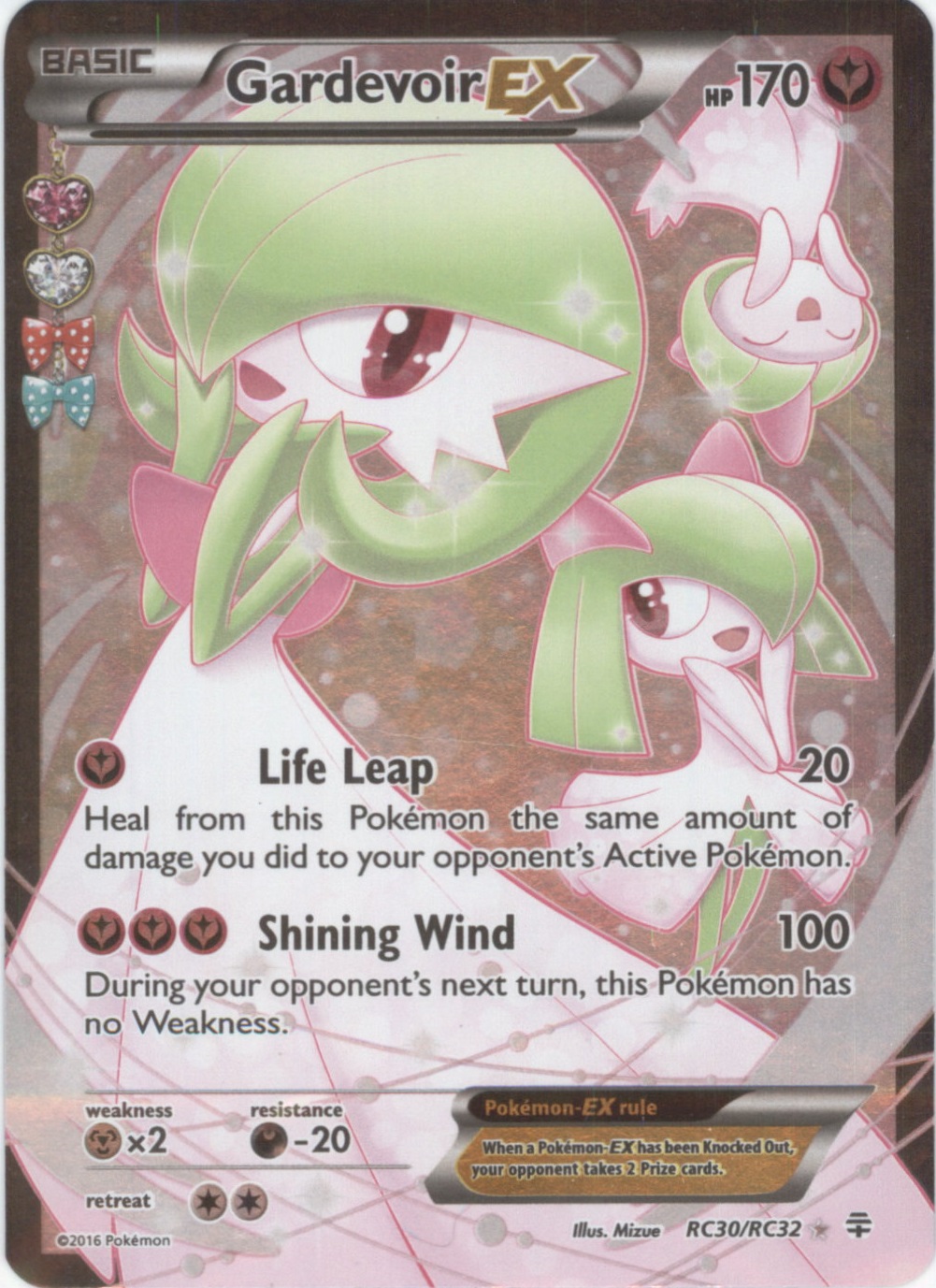 GARDEVOIR EX Pokemon GENERATIONS Radiant Collection Full Art Ultra Rare Card  # RC30/RC32