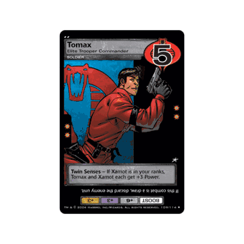 GI Joe TCG Card # 109 Tomax Elite Trooper Commander Rare Card