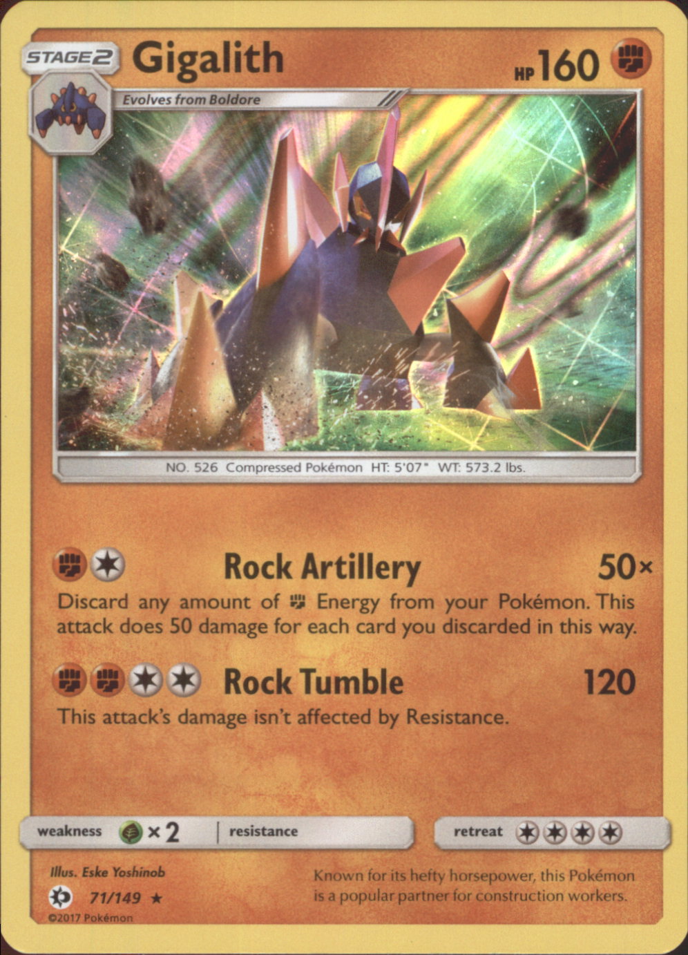 gigalith pokemon card 088/203 - Evolving Skies - Rare Evolves from Boldore Type Gigalith | Pokémon Cards and