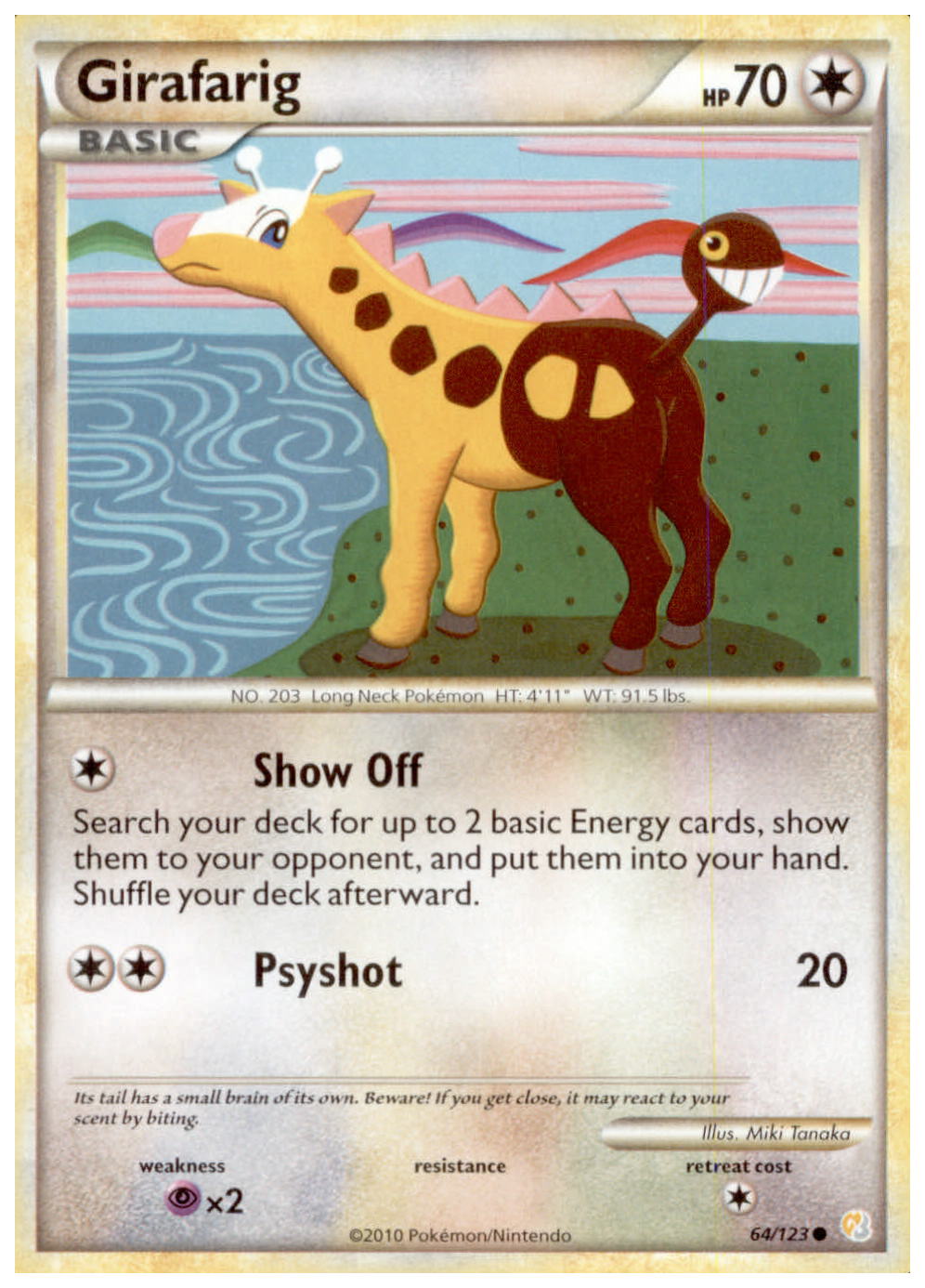 pokemon card girafarig Girafarig Neo Genesis VG, 58/111 Pokemon Card
