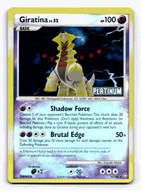 GIRATINA LV.52 Pokemon PLATINUM Burger King Reverse Foil Promo Card # 4/146