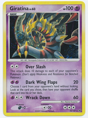 GIRATINA Pokemon Holofoil Rare Platinum Card # 10