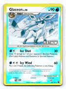 GLACEON LV.46 Pokemon PLATINUM Burger King Reverse Foil Promo Card # 20/100