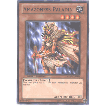 GLD3-EN004 AMAZONESS PALADIN Common Yugioh Gold Series 3 Card