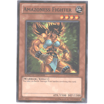 GLD3-EN005 AMAZONESS FIGHTER Common Yugioh Gold Series 3 Card