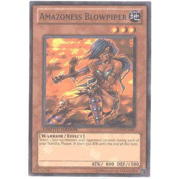 GLD3-EN007 AMAZONESS BLOWPIPER Common Yugioh Gold Series 3 Card