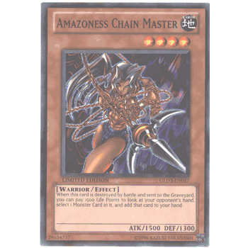 GLD3-EN017 AMAZONESS CHAIN MASTER Common Yugioh Gold Series 3 Card
