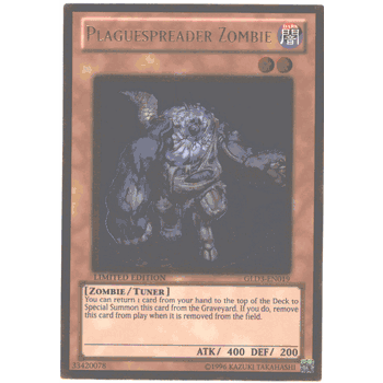 GLD3-EN019 PLAGUESPREADER ZOMBIE Gold Rare Holofoil Yugioh Gold Series 3 Card