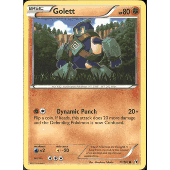 GOLETT Common Pokemon BW3 Black & White Noble Victories Card # 71