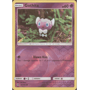 GOTHITA Pokemon SM02 Sun & Moon Guardians Rising Common PARALLEL FOIL Card # 52