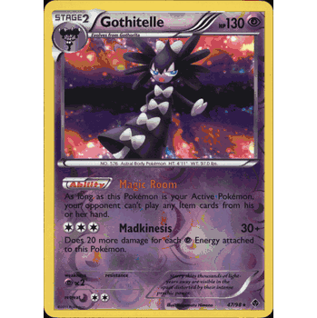 GOTHITELLE PARALLEL (REVERSE) FOIL Pokemon BW2 Emerging Powers Card # 47/98