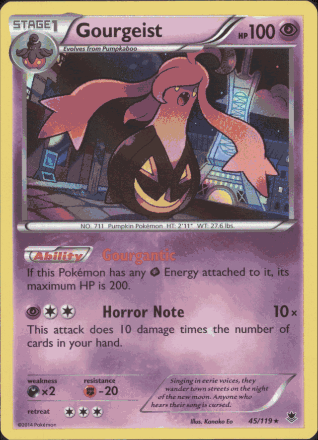 GOURGEIST Pokemon XY04 X&Y Phantom Forces Holo Rare Card # 45 GOURGEIST Pokemon XY04 X&Y Phantom Forces Holo Rare Card # 45