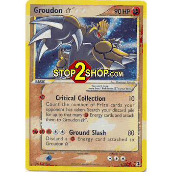 GROUDON "STAR" Holofoil STAR Delta Species Card # 111