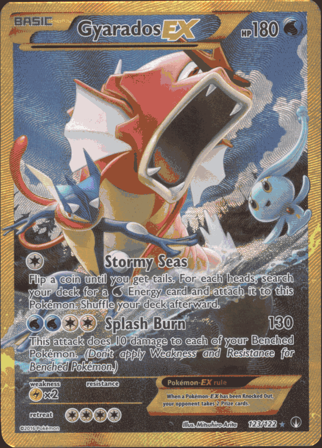 GYARADOS EX Pokemon XY BreakPOINT Secret Rare Card # 123/122 GYARADOS EX Pokemon XY BreakPOINT Secret Rare Card # 123/122