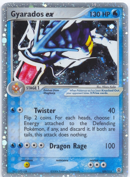 GYARADOS EX Rare Holofoil EX Pokemon Fire Red Leaf Green Card # 109