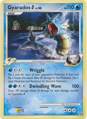 GYARADOS G Pokemon Rare Platinum Card # 30