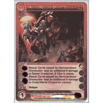 HAMMERDOOM CHANTCALLER Chaotic UR Foil Card & Code MAX SPEED STAT OF 65 Zenith of the Hive