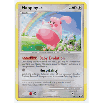 happiny pokemon card TCG - POP Series 8 Holographic Pokemon 14/17 POWER) [0] Lively Happiny 052 - Reverse Holofoil