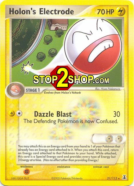 HOLON'S ELECTRODE Rare Delta Species Card # 21