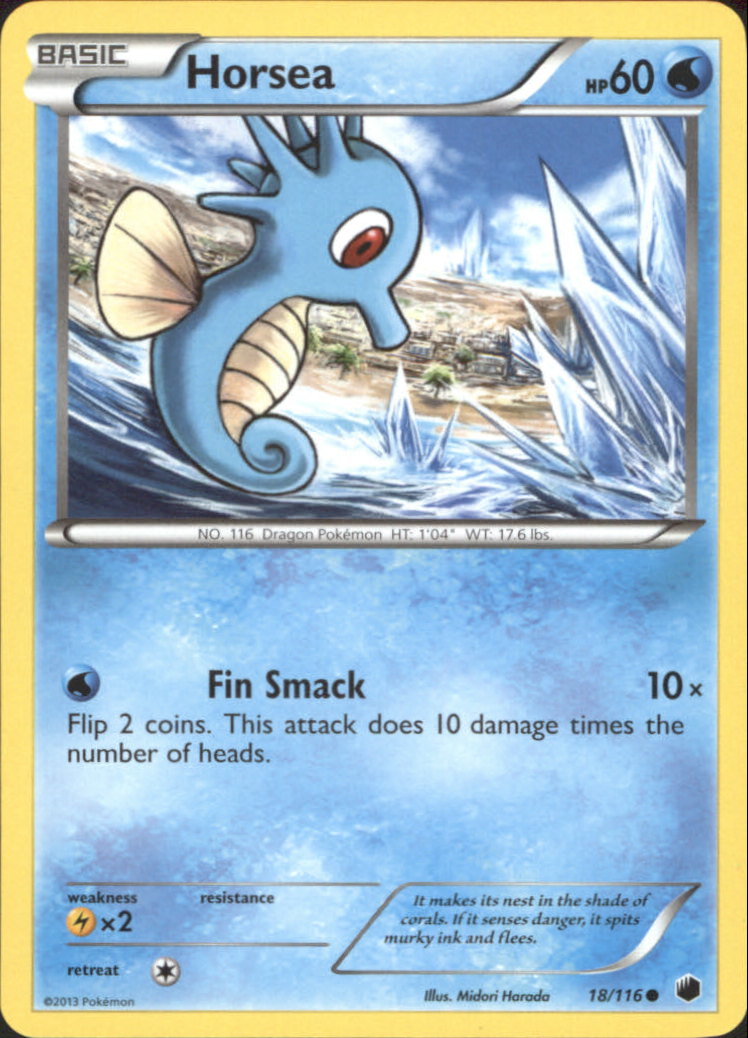 HORSEA BW9 Pokemon Plazma Freeze Common Card # 18