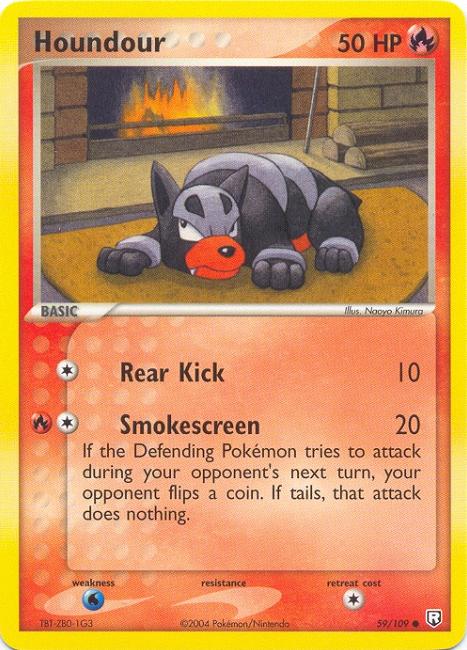 pokemon card houndour HOUNDOUR Team Rocket Returns Common Pokemon Card # 59
