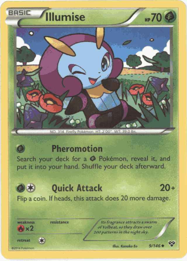 illumise pokemon card Pokemon] Volbeat & Connecting Artwork : r/customtradingcard Mint / near mint condition trading card ILLUMISE Pokemon X&Y Base Set