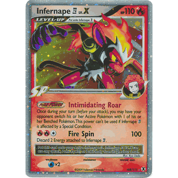 INFERNAPE 4 LV.X Pokemon Platinum Rising Rivals LV.X Holofoil Card # 108 INFERNAPE 4 LV.X Pokemon Platinum Rising Rivals LV.X Holofoil Card # 108