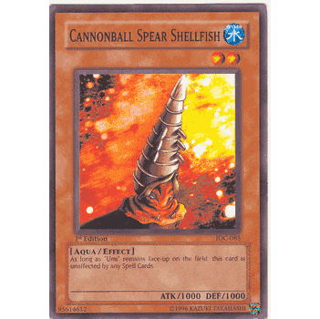 IOC - 085 Cannonball Spear Shellfish Yugioh Invasion of Chaos Short Print Card