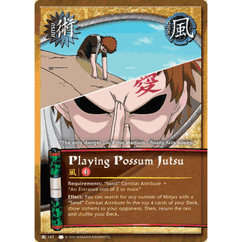 J-167 Playing Possum Jutsu Naruto Common Card