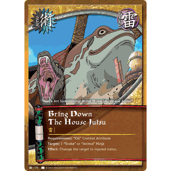 J-170 Bring Down The House Jutsu Naruto Common Card