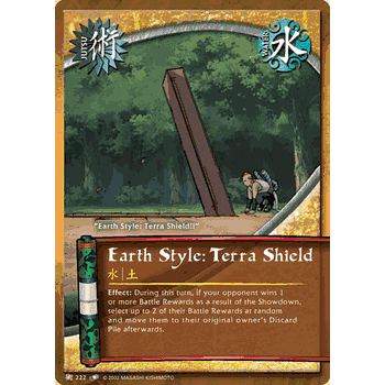 J-222 Earth Style: Terra Shield Common Naruto Card