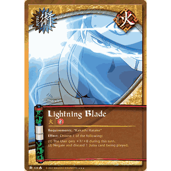 J-328 Lightning Blade Gold Foil Super Rare Naruto Card