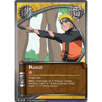 J-362 KUNAI Common Naruto Card