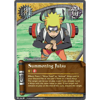 J-364 SUMMONING JUTSU Uncommon Naruto Card