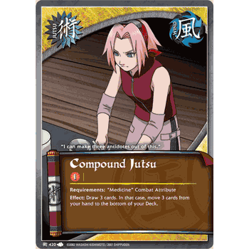 J-420 COMPOUND JUTSU Common Naruto Card