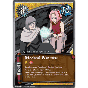 J-465 MEDICAL NINJUTSU Uncommon Naruto Card