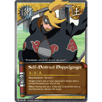 J-499 SELF-DESTRUCT DOPPELGANGER Rare Naruto Card