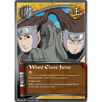 J-523 WOOD CLONE JUTSU Common Naruto Card