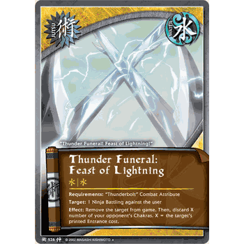 J-526 THUNDER FUNERAL: FEAST OF LIGHTNING Uncommon Naruto Card