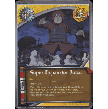J-673 SUPER EXPANSION JUTSU Uncommon Naruto Card
