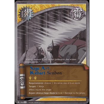 J-784 SAGE ART: KEBARI SENBON Rare Naruto Card
