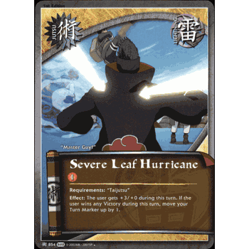 J-854 SEVERE LEAF HURRICANE Uncommon Naruto Weapons of War Card