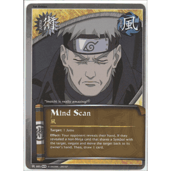 J-885 MIND SCAN Common Naruto Invasion Card