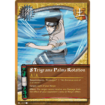 J-US019 8 Trigrams Palms Rotation Naruto Rare Card