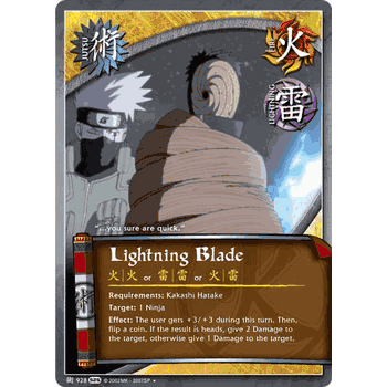 J928 LIGHTNING BLADE Uncommon Naruto Kage Summit Card