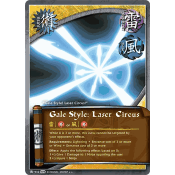 J932 GALE STYLE: LASER CIRCUS Rare Naruto Kage Summit Card