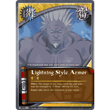 J935 LIGHTNING STYLE ARMOR Rare Naruto Kage Summit Card